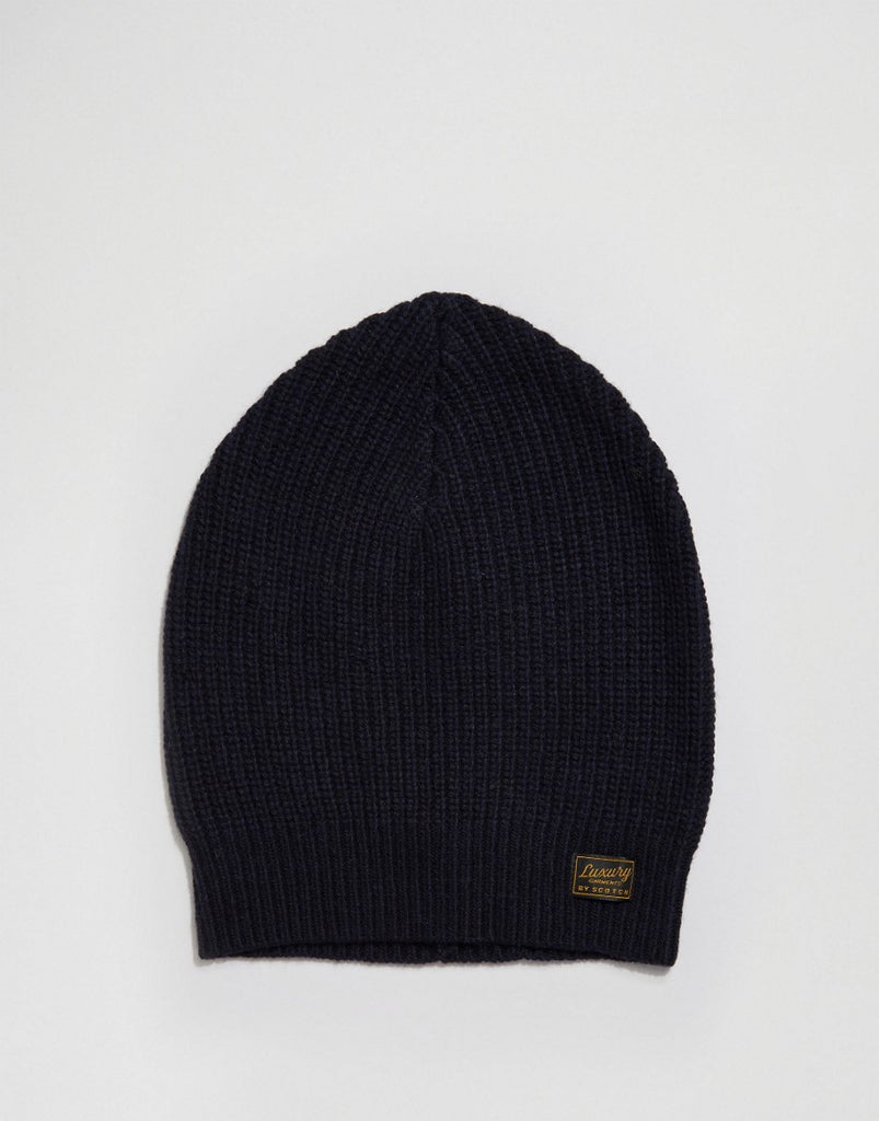 Scotch And Soda Rib Beanie Hat In Wool