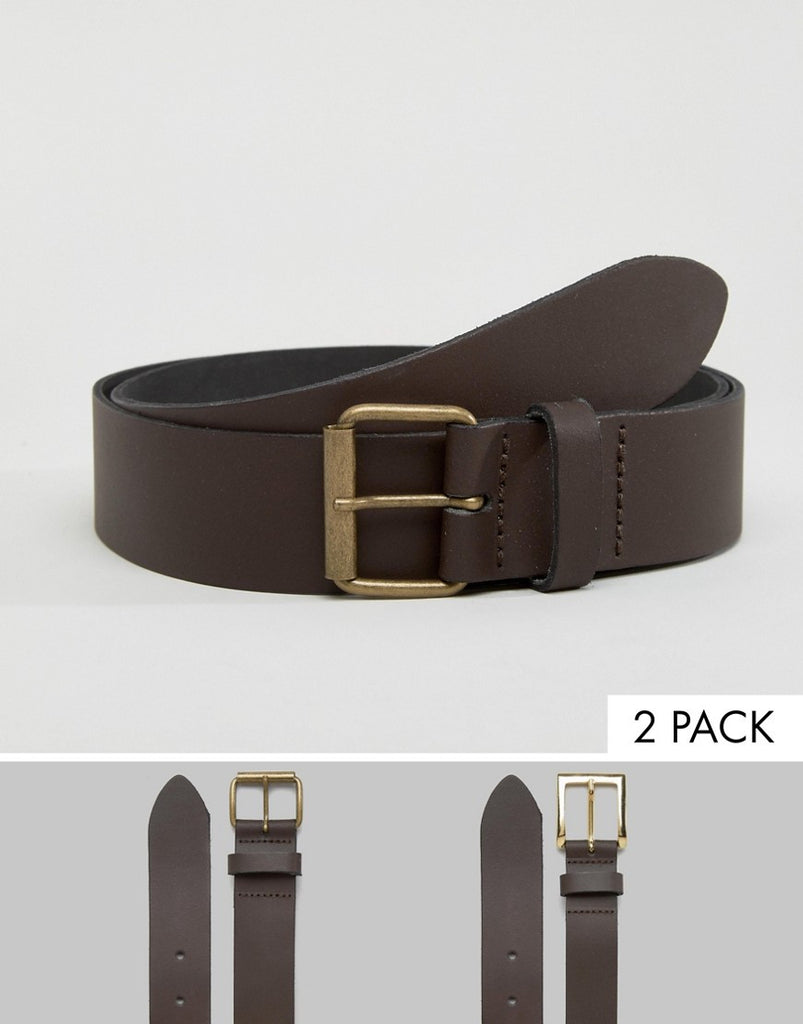 ASOS Smart And Casual Leather 2 Pack SAVE 18%