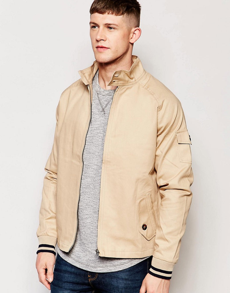 Native Youth Harrington Jacket with Contrast Rib