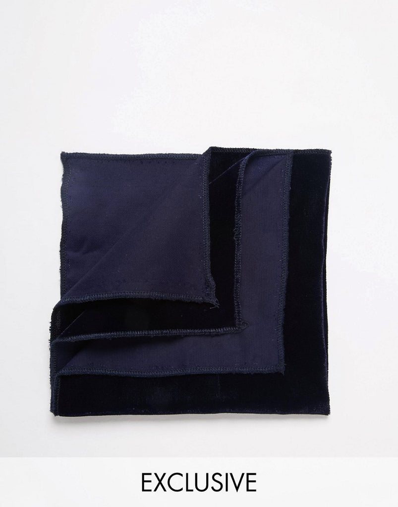 Reclaimed Vintage Velvet Pocket Square