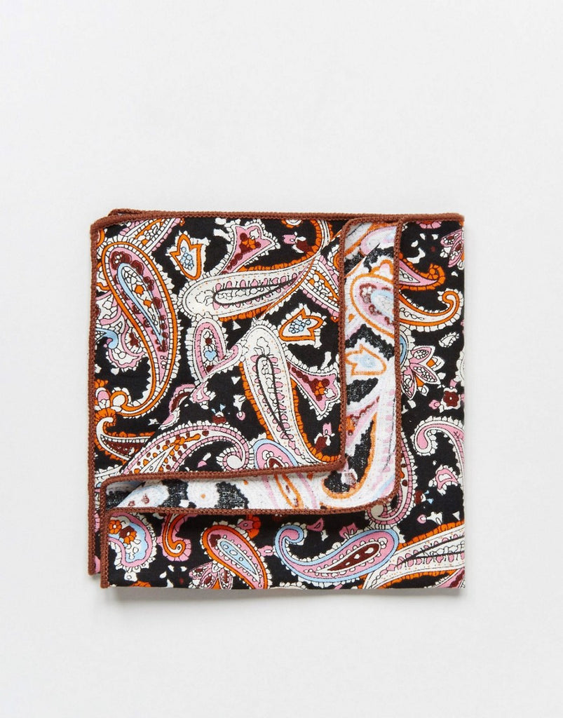 7X Pocket Square Paisley Print in Box