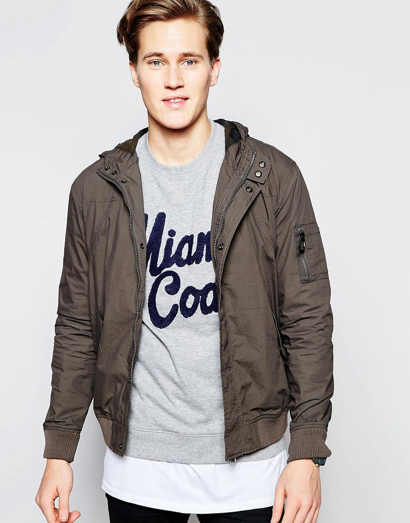 Threadbare Hooded Lightweight Jacket