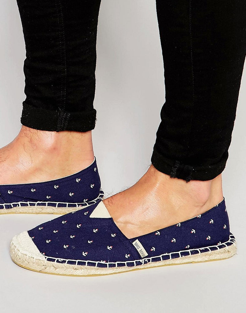 Brave Soul Espadrilles With Anchor Print