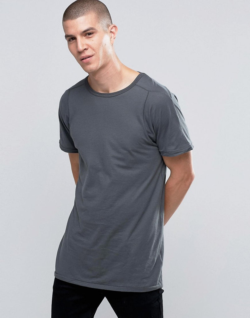 Selected Longline T-Shirt in Gray