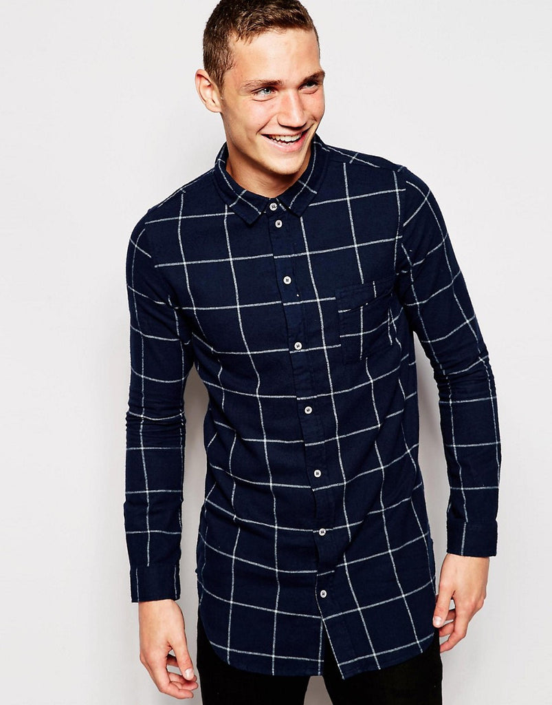 Another Influence Flannel Windowpane Check Shirt