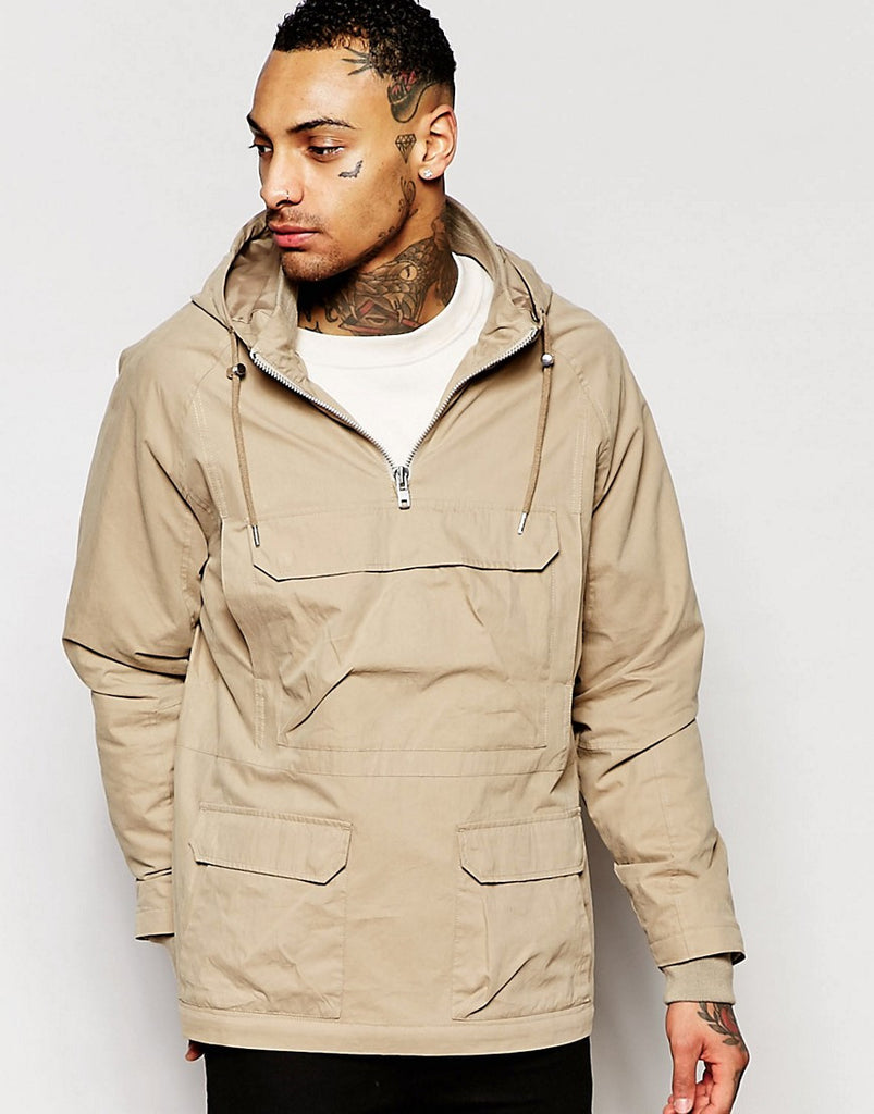 ASOS Overhead Parka In Longline With Patch Pocket and Removable Hem