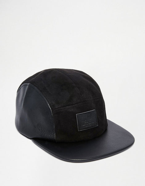 ASOS 5 Panel In Faux Leather And Suede