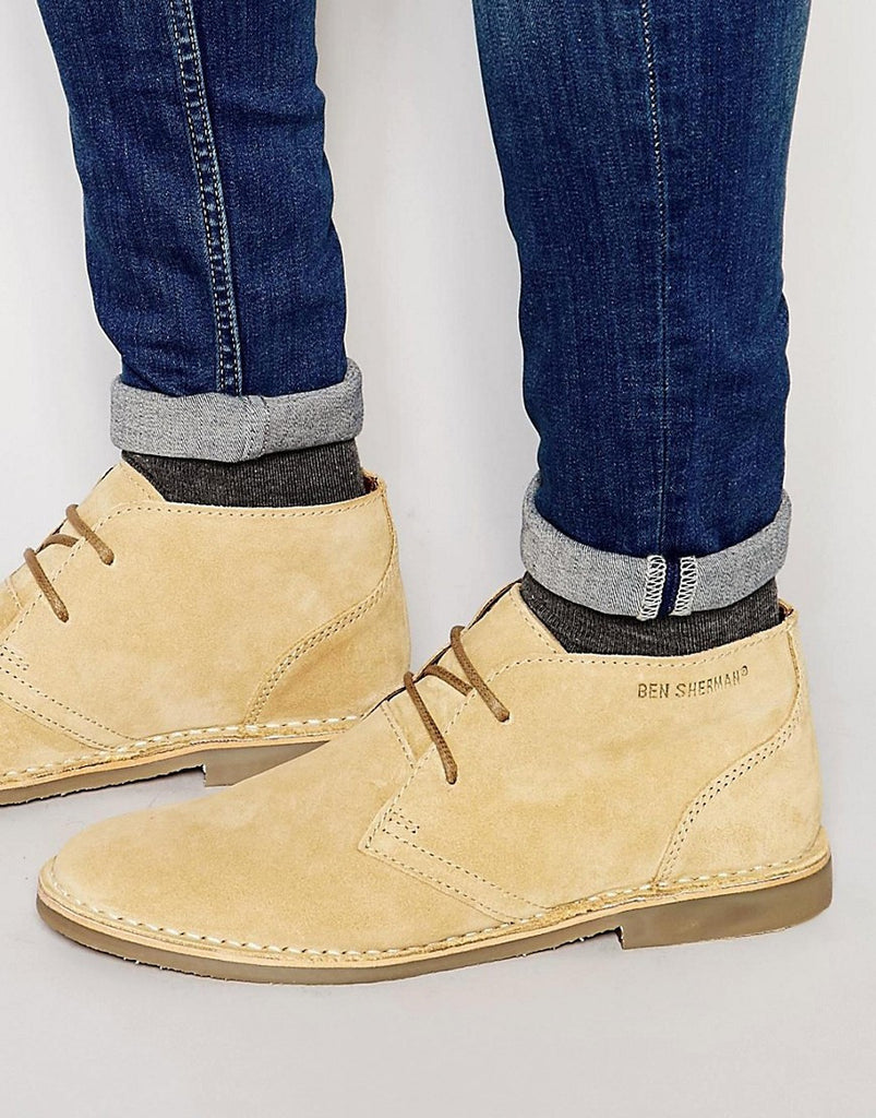 Ben Sherman Aiit Desert Boots In Leather