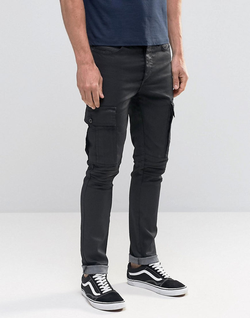 Kubban Denim Coated Cargo Jean with Pockets