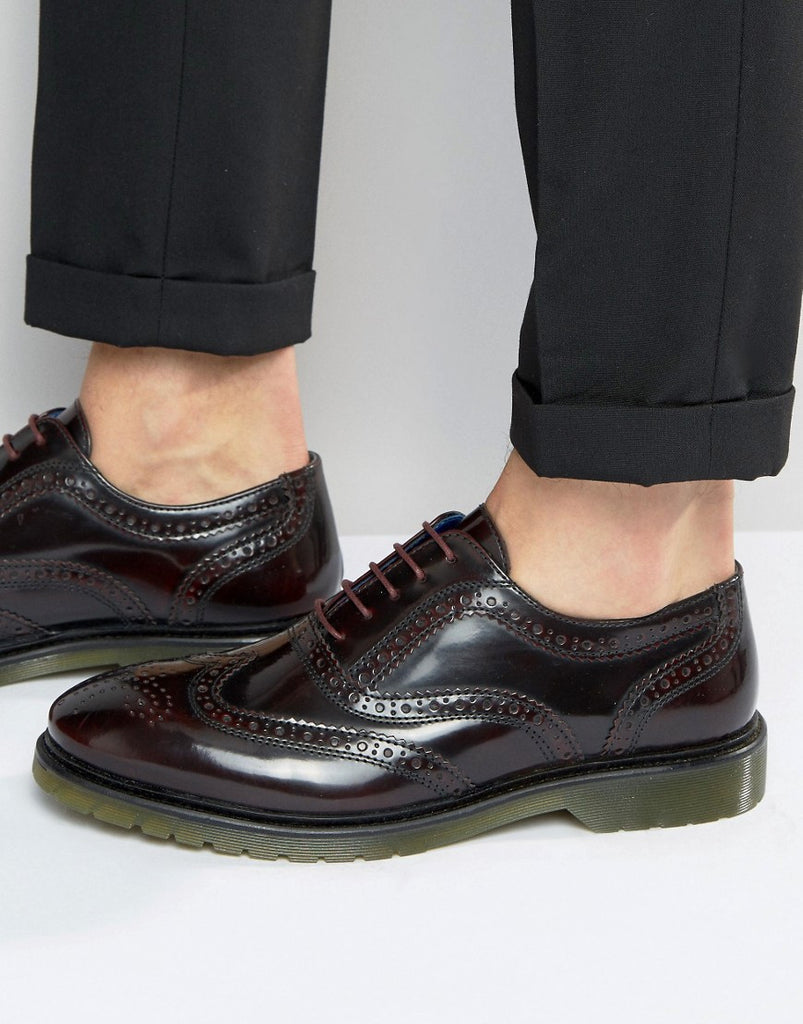 Red Tape Brogues In Oxblood