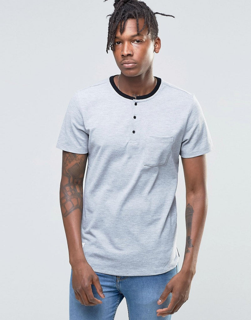 Native Youth Grandad Neck Top