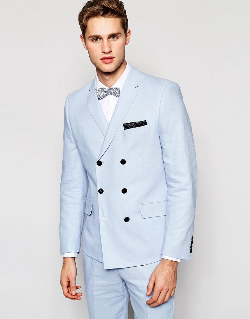 French Connection Double Breasted Linen Suit Jacket