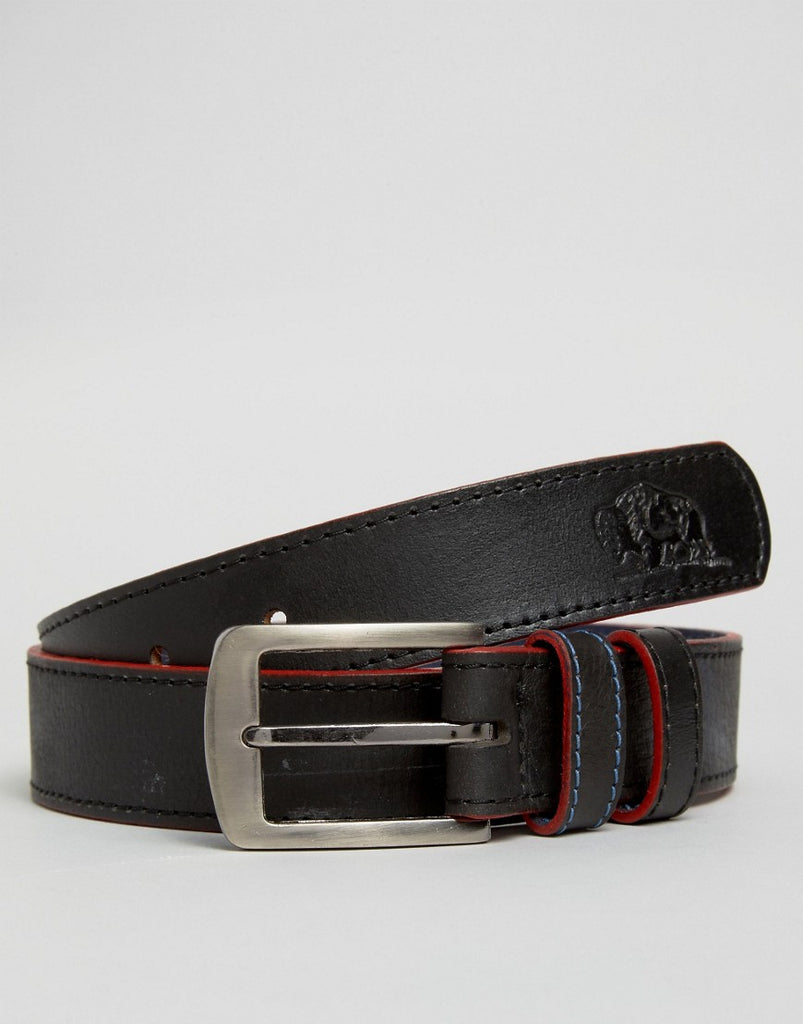 Bellfield Leather Belt with Contrast Inner