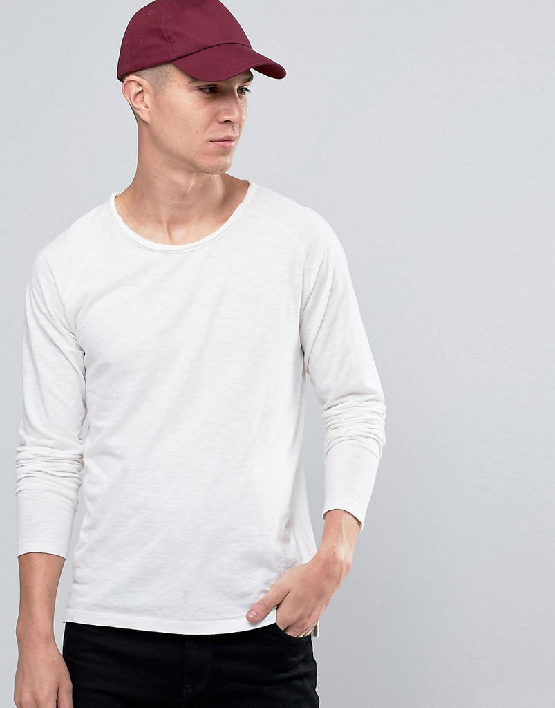 Selected Long Sleeve T-Shirt in White
