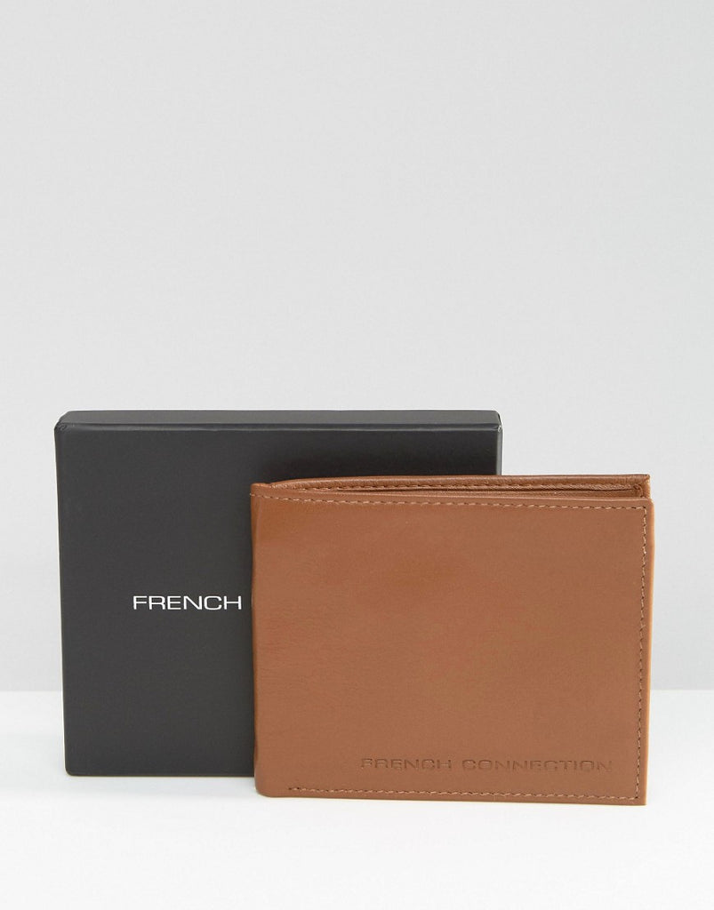 French Connectio Leather Wallet With Embossed Leather