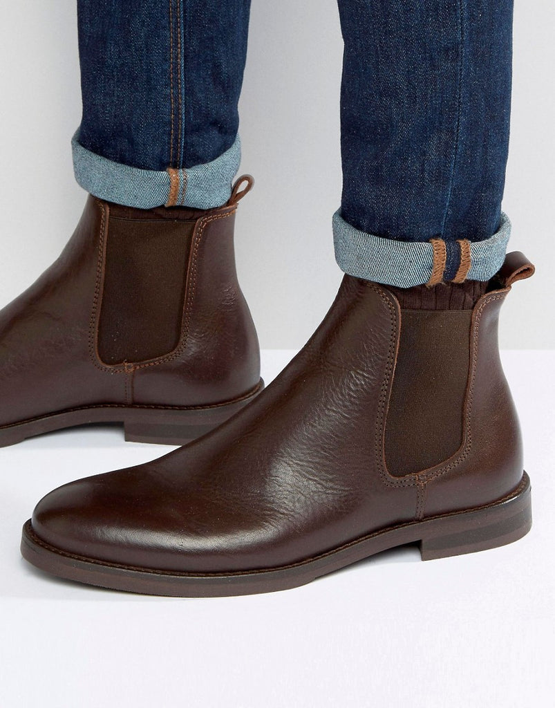 Selected Marc Chelsea Boot In Brown Leather