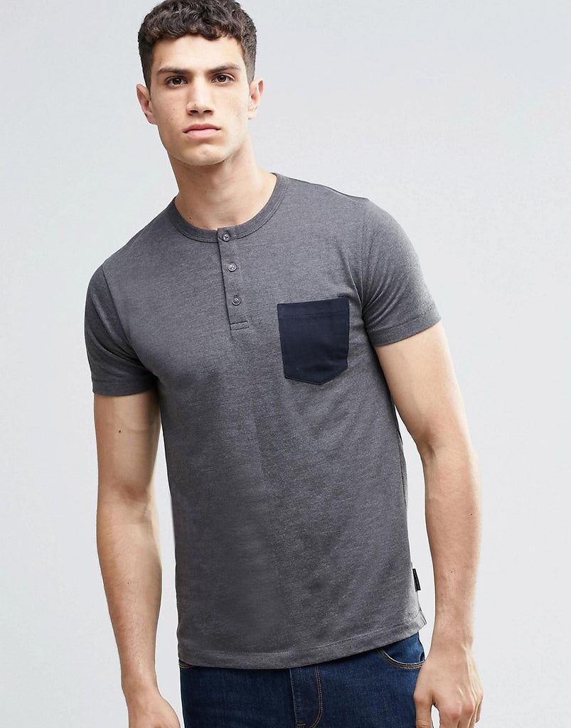 French Connection Button T-Shirt with Pocket