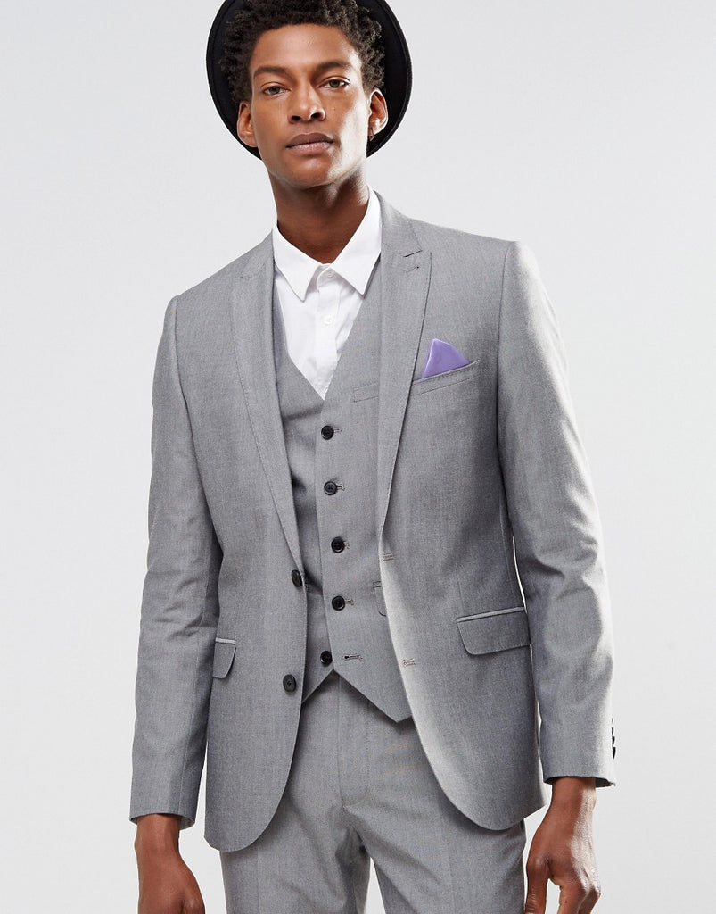 Harry Brown Slim Fit Suit Jacket in Light Gray