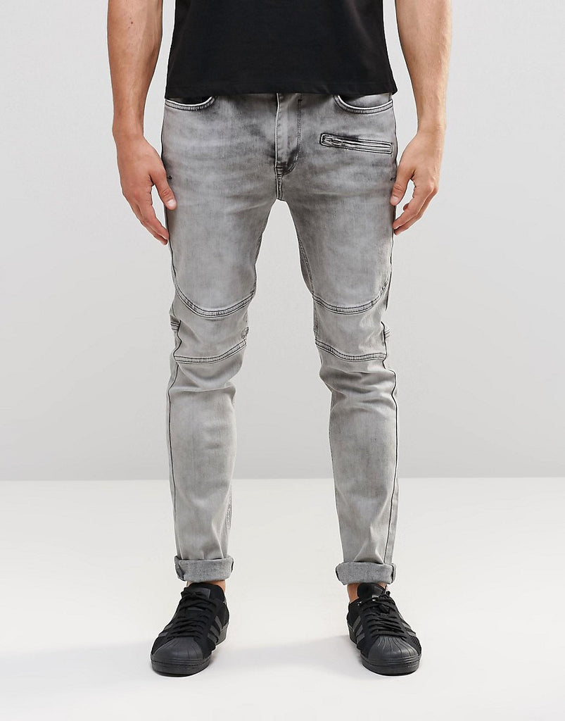 Kubban Super Acid Wash Biker Jean