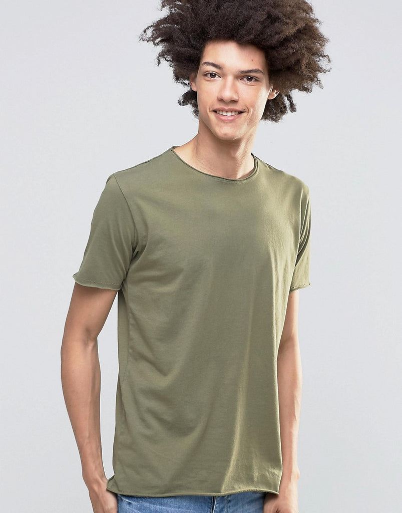 Kubban Raw Edge Long Line T-Shirt