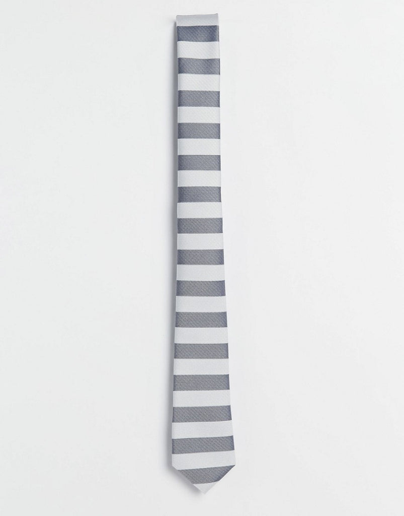 ASOS Tie With Navy Stripe
