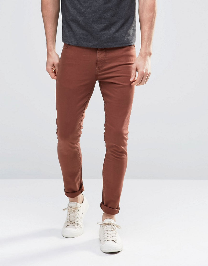 ASOS Super Skinny Jeans In Rust