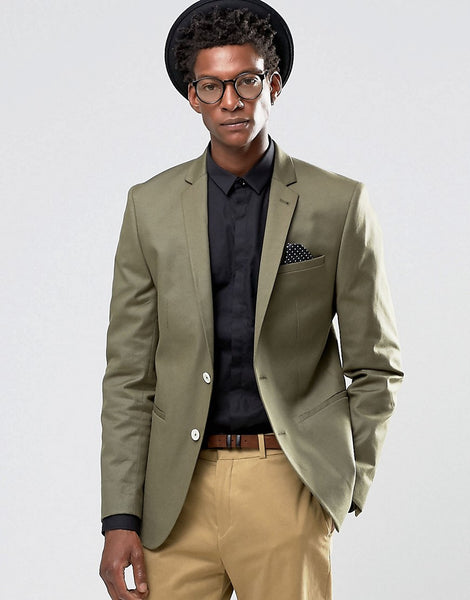 ASOS Skinny Blazer in Cotton
