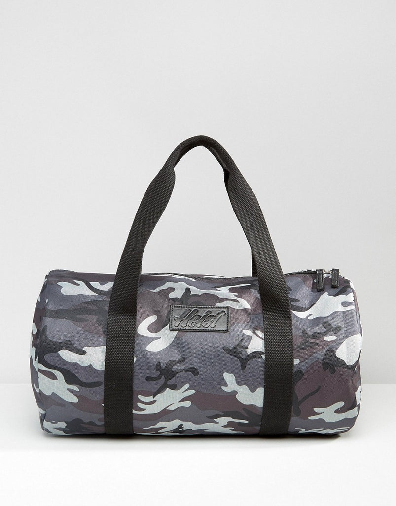 Heist Duffle Quilted Bag in Gray Camo