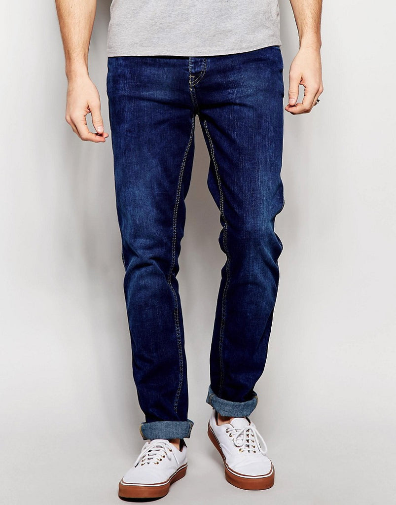 Pull&Bear Skinny Jeans in Mid Wash Blue
