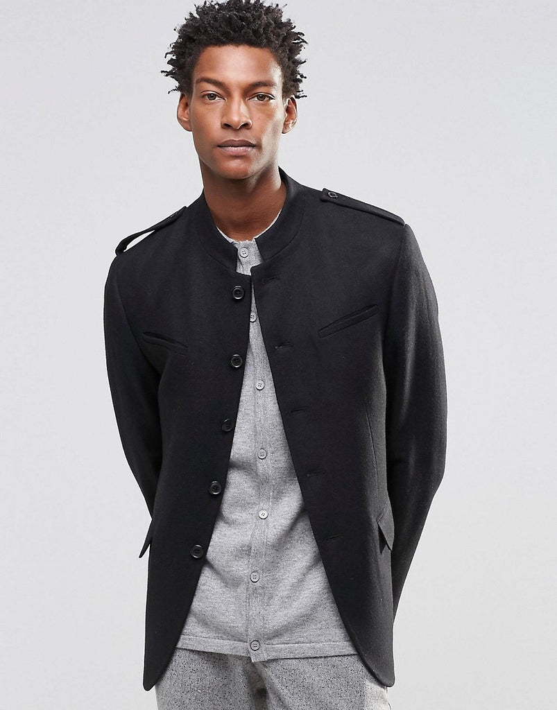 ASOS Skinny Blazer With Mandarin Collar