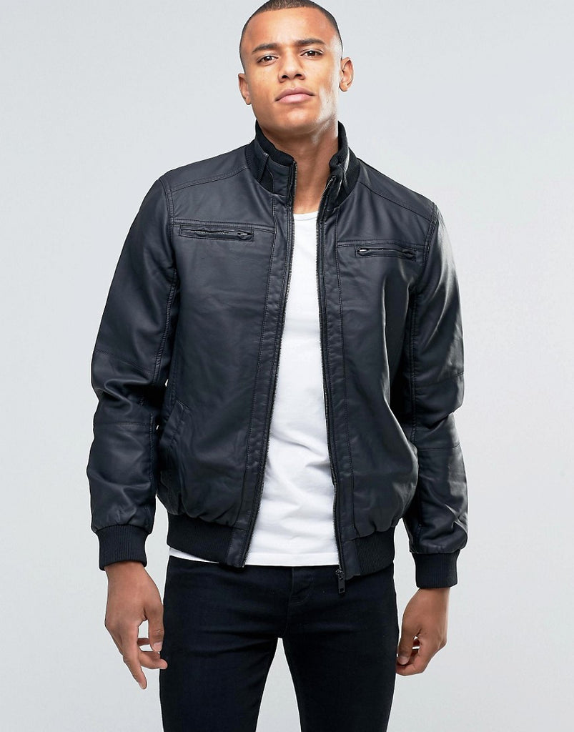 Brave Soul Faux Leather Biker Jacket