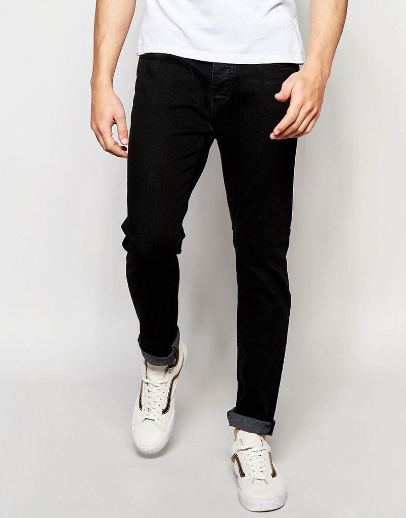 Threadbare Riley Skinny Jeans in Black Wash