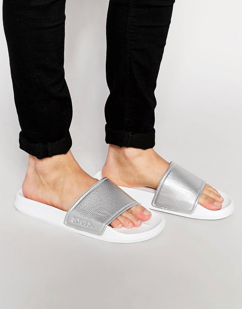 Slydes Metallic Slider Flip Flops