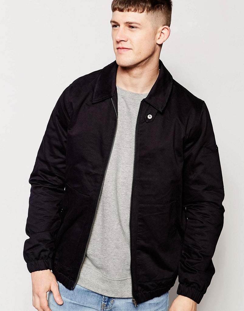 Bellfield Zip Through Harrington with Contrast Printed Lining