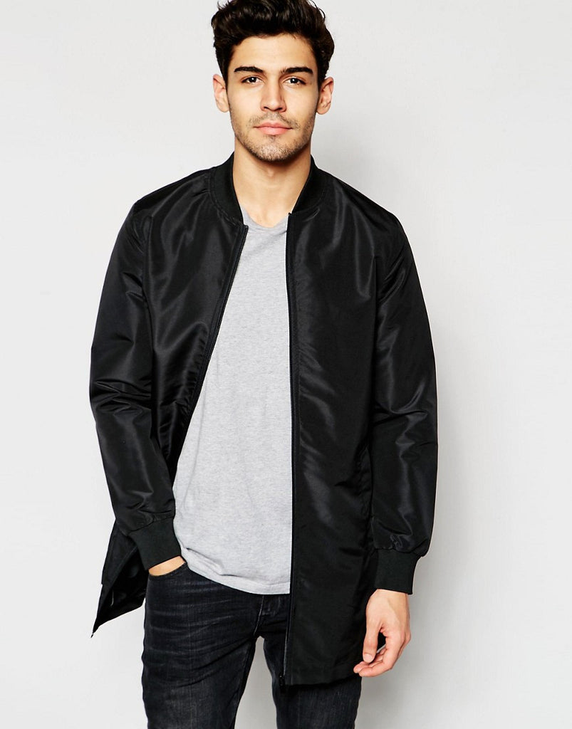 Brave Soul Longline Zip Through Trench