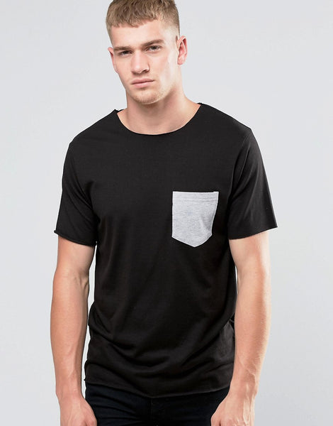 Another Influence Contrast Chest Pocket T-Shirt