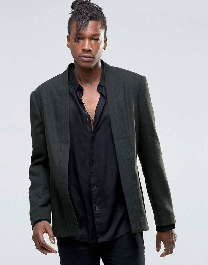 ASOS Slim Tailored Blazer In Khaki