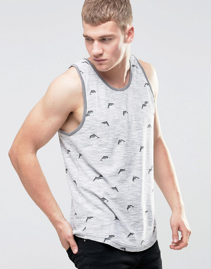 Bellfield Tank with Dolphin Print