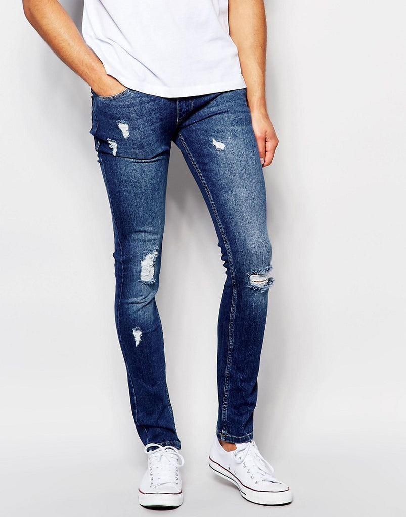 Kubban Stonewash Leg Patch Jean Spray On