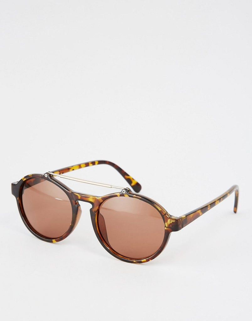 AJ Morgan Round Sunglasses In Brown