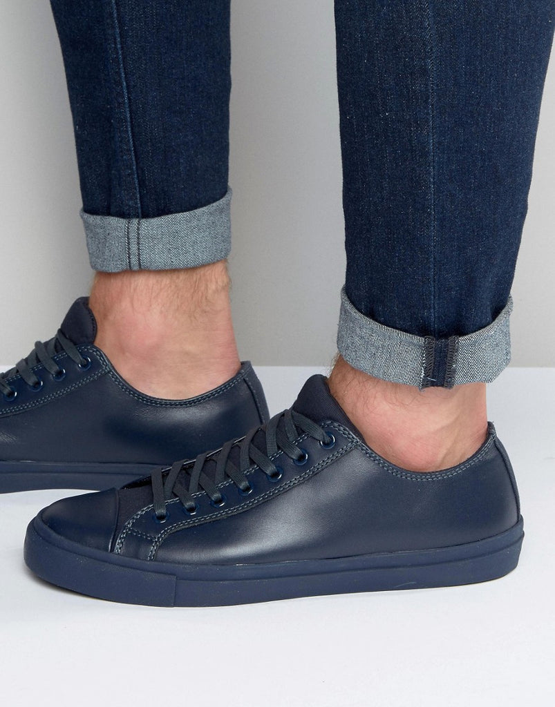 Aldo Amede Sneakers In Blue Leather