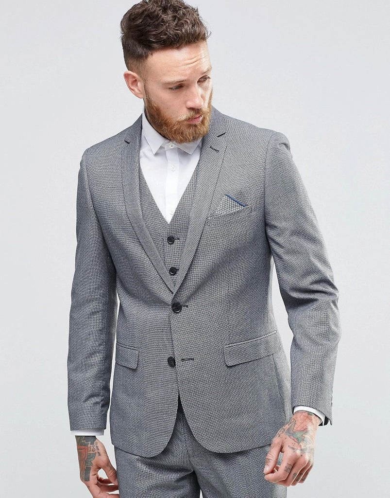 Harry Brown Puppy Tooth Slim Fit Suit Jacket