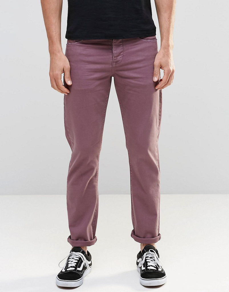 ASOS Stretch Slim Jeans With In Purple