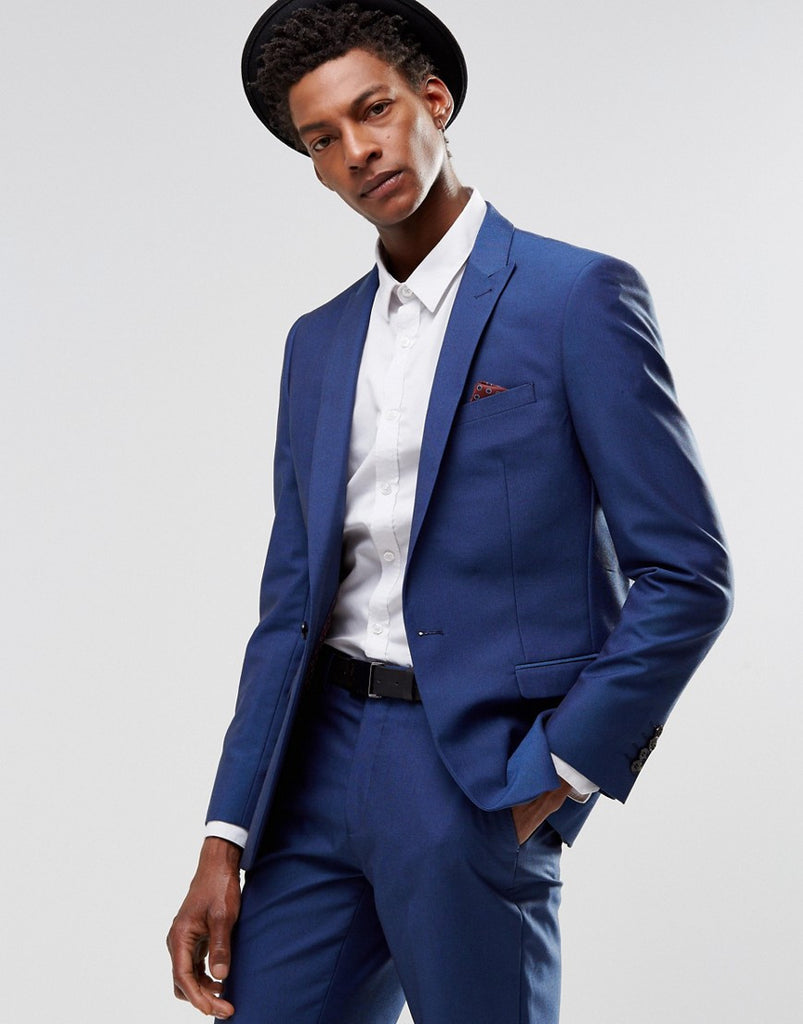 Harry Brown Slim Fit Suit Jacket in Bold Blue