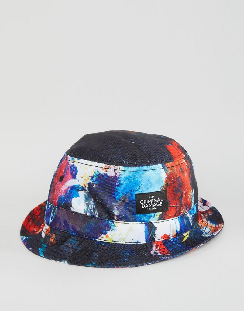 Criminal Damage Bucket Hat Abstract