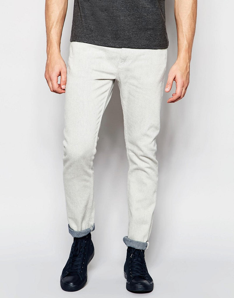Weekday Friday Skinny Jeans in Stretch Reply Off White