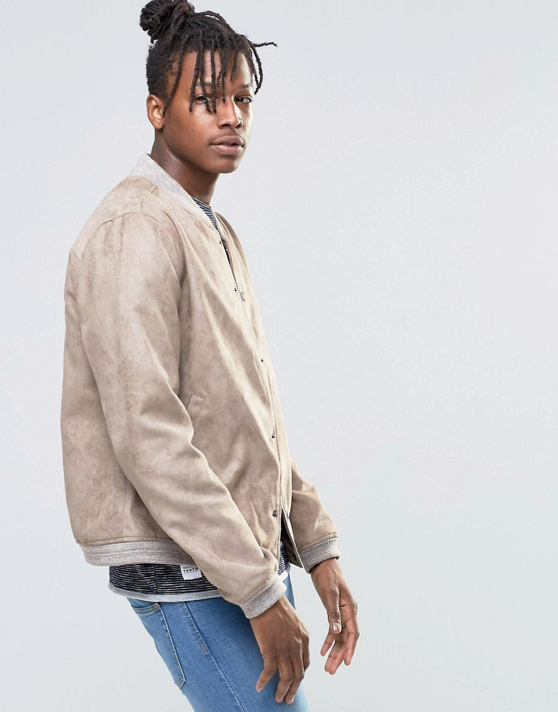 Native Youth Brushed Soft Touch Bomber Jacket