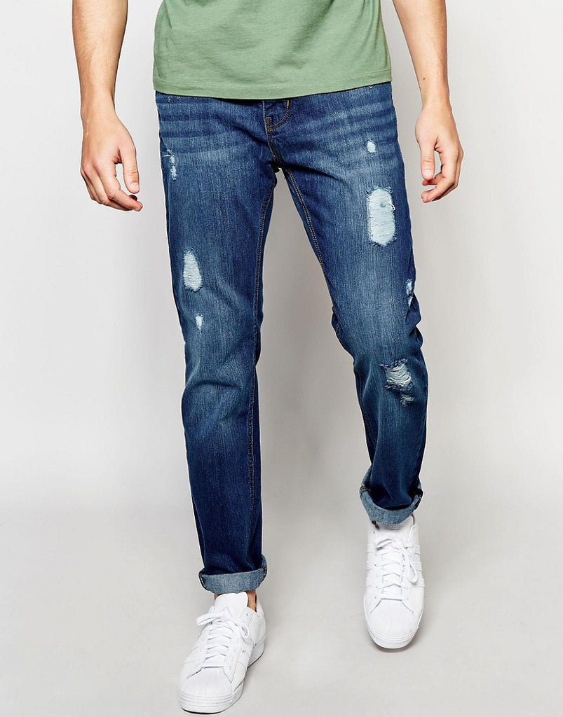 Threadbare Carter Regular Fit Distressed Jeans