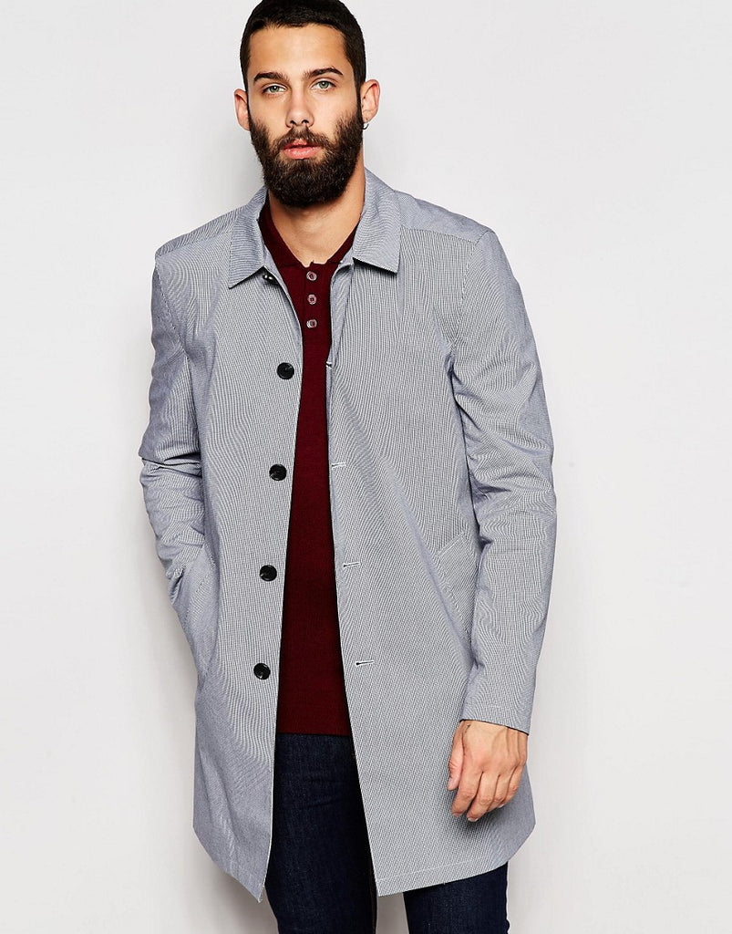 River Island Trench In Gingham Check