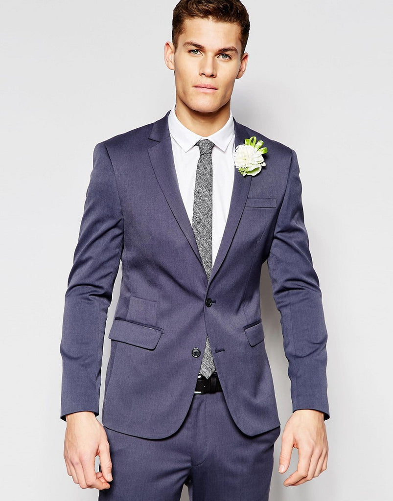 ASOS Wedding Skinny Suit Jacket In Blue